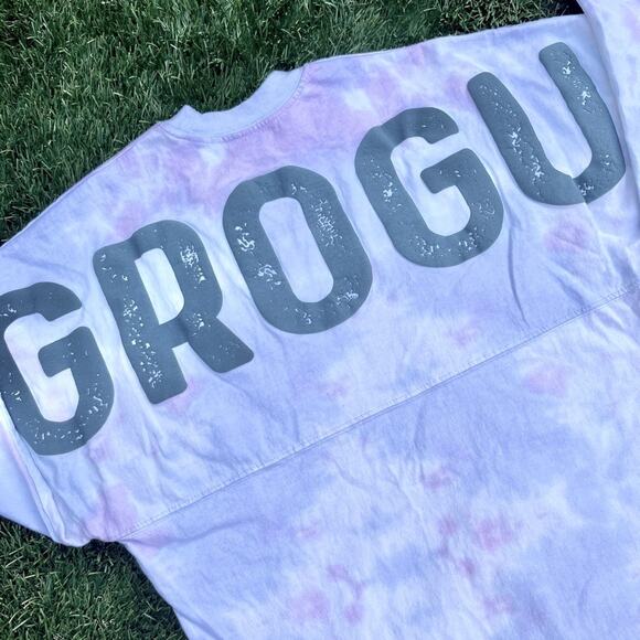 Disney Spirit Jersey Grogu Baby Yoda Mandalorian Tye Die Long Sleeve Shirt XS - Picture 8 of 8